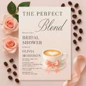 Elegant The Perfect Blend Coffee Bridal Shower Kaart