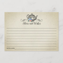 Elegant theekransje in vintage stijl advieskaart