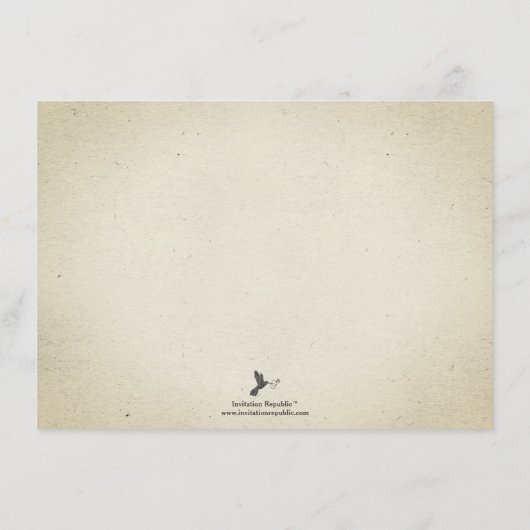 Elegant theekransje in vintage stijl advieskaart (Achterkant)