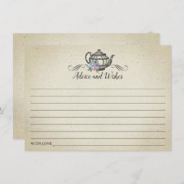 Elegant theekransje in vintage stijl advieskaart