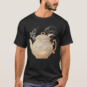 Elegant theepot outline T-shirt