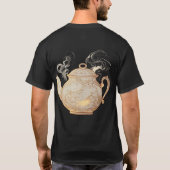 Elegant theepot outline T-shirt (Achterkant)