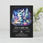 Elegant Theme Dragon Verjaardag Kaart (Staand voorkant)