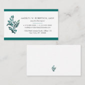 Elegant Therapeut Groen Plant Visitekaartje (Voorkant / Achterkant)