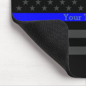 Elegant Thin Blue Line Persoonlijk Zwarte Amerikaa Muismat (Hoek)