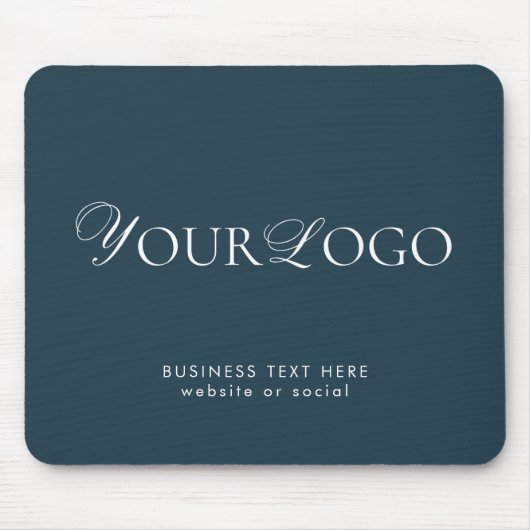 Elegant Thin Business Logo en Text Company Custom Muismat (Voorkant)