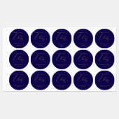 Elegant Thirty 30th Birthday Food & Drink Labels (Vel)