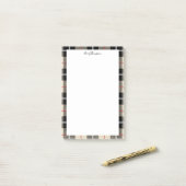 Elegant Thompson Camel Pset Flannel Pattern Post-it® Notes (Op bureau)
