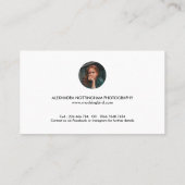 Elegant Three Photo Collage Wedding Photography Visitekaartje (Achterkant)