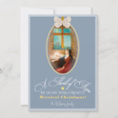 Elegant Thrill of Hope Dusty Blue Photo Christmas Feestdagenkaart (Voorkant)