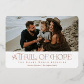 Elegant Thrill of Hope Folie Feestdagenkaart (Voorkant)
