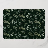 Elegant Thrill of Hope | Groene kerstfoto Folie Feestdagenkaart (Achterkant)