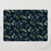 Elegant Thrill of Hope Navy Two Photo Kerstmis Folie Feestdagenkaart (Achterkant)