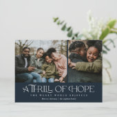 Elegant Thrill of Hope Two Photo Kerstmis Feestdagenkaart (Staand voorkant)