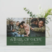 Elegant Thrill of Hope Two Photo Kerstmis Feestdagenkaart (Staand voorkant)