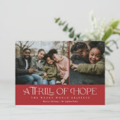 Elegant Thrill of Hope Two Photo Kerstmis Feestdagenkaart (Staand voorkant)