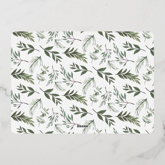 Elegant Thrill of Hope White Two Foto met kerstmis Folie Feestdagenkaart (Achterkant)