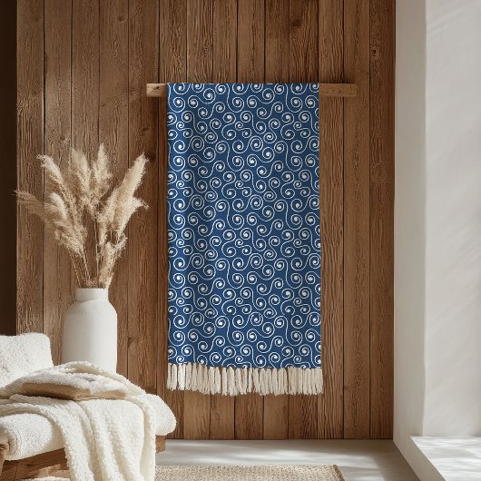 Elegant Throw Blanket Pastel Pink Navy Style Fleece Deken