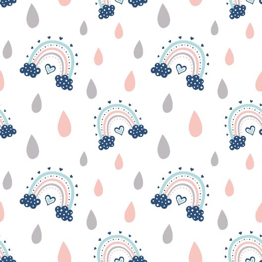 Elegant Throw for Kids Navy Pink Rainbows Style Fleece Deken