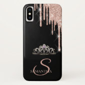 Elegant Tiara Roos Gold Glitter Drivers Case-Mate iPhone Case (Achterkant)