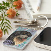 Elegant Tibetan Mastiff Sleutelhanger (Voorkant Rechts)