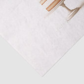 Elegant Tier wit bloemenbruiloft taart bakkerij Tissuepapier (Detail)