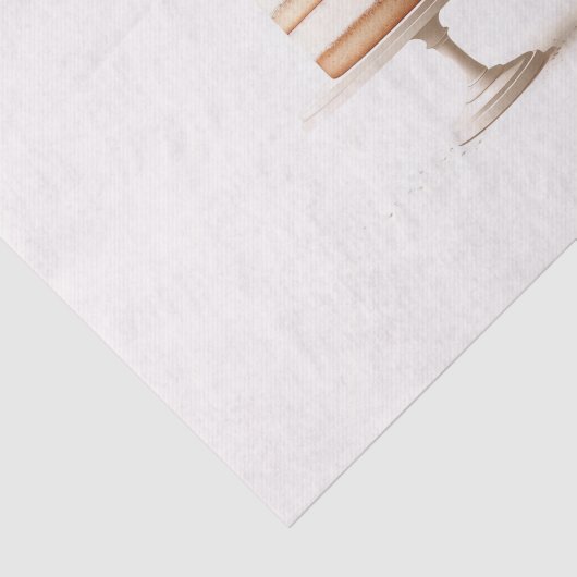 Elegant Tier wit bloemenbruiloft taart bakkerij Tissuepapier (Detail)