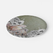 Elegant Tiger Botanical Floral Sage Gold Party Papieren Bordje (Gekanteld)