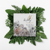 Elegant Tiger Botanical Floral Surprise Birthday Kaart