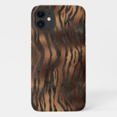 Elegant Tiger Chic Black Bronze Stijlvol Case-Mate iPhone Case (Achterkant)