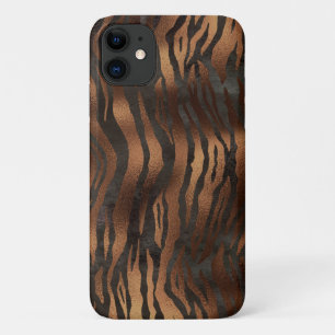 Elegant Tiger Chic Black Bronze Stijlvol Case-Mate iPhone Case