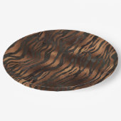 Elegant Tiger Chic Black Bronze Stijlvol Papieren Bordje (Gekanteld)