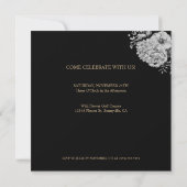 Elegant Tiger Floral Surprise Birthday Party Kaart (Achterkant)