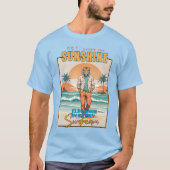 Elegant Tiger on the Beach T-shirt (Voorkant)