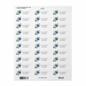 Elegant Tijdloos Bloem Motief Adreslabel Etiket (Full Sheet)