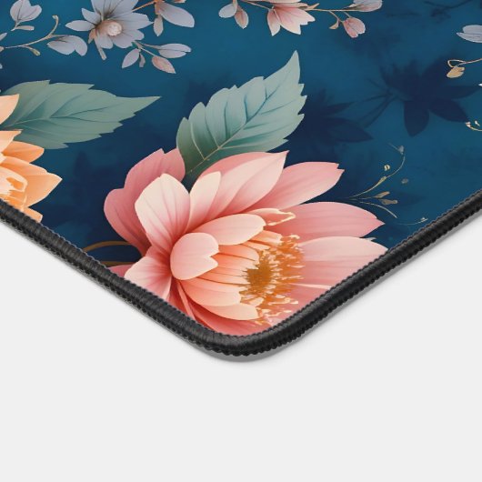 Elegant Tijdloos Bloemen Patroon ontwerp Bureaumat (Hoek)