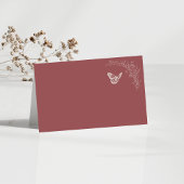 Elegant tijdloos Roos Mauve gevouwen bedankkaart