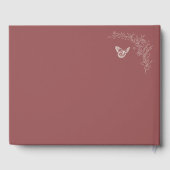 Elegant tijdloos Roos Mauve Quinceañera Guest Book Gastenboek (Achterkant)