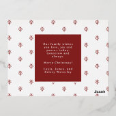 Elegant tijdloos script vrolijke kerstfoto folie feestdagen briefkaart (Achterkant)