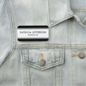 Elegant tijdloos zwart-wit: klassiek zwart-wit naamplaatje (In situ)