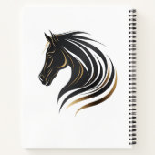 Elegant tijdschrift met paardendesign notitieboek (Achterkant)