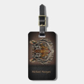 Elegant, tijger hoofd laat de look zien bagagelabel (Voorkant verticaal)