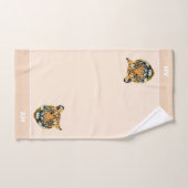 Elegant tijgergezicht op champagne beige bad handdoek (Handdoek)