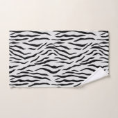 Elegant tijgerhuidpatroon in zwart-wit en lichtgri bad handdoek (Handdoek)