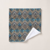 Elegant tile art deco pattern  bad handdoek (Wasdoekje)