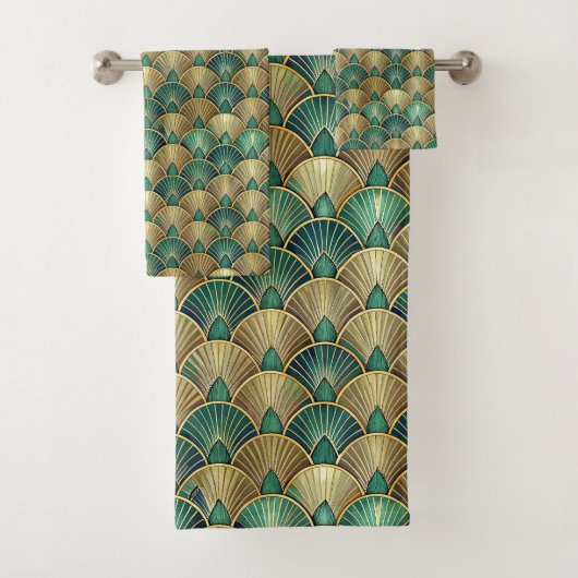 Elegant tile art deco pattern  bad handdoek (Insitu)