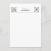 Elegant Tile Design Restaurant Lunch Menu (Achterkant)