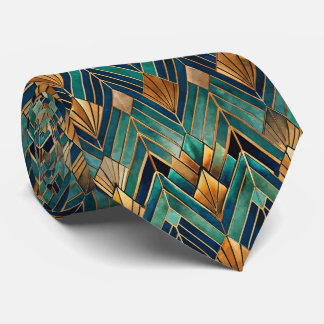 Elegant tiled Art Deco pattern Stropdas