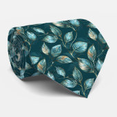 Elegant tiled green leaf pattern  stropdas (Opgerold)