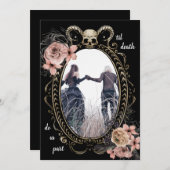 Elegant Till Death Do ons Part Gothic Save the Dat Save The Date (Voorkant / Achterkant)